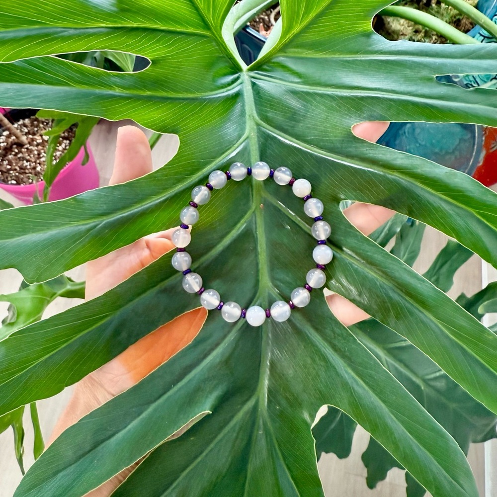 Agate & Hematite bracelet (one)